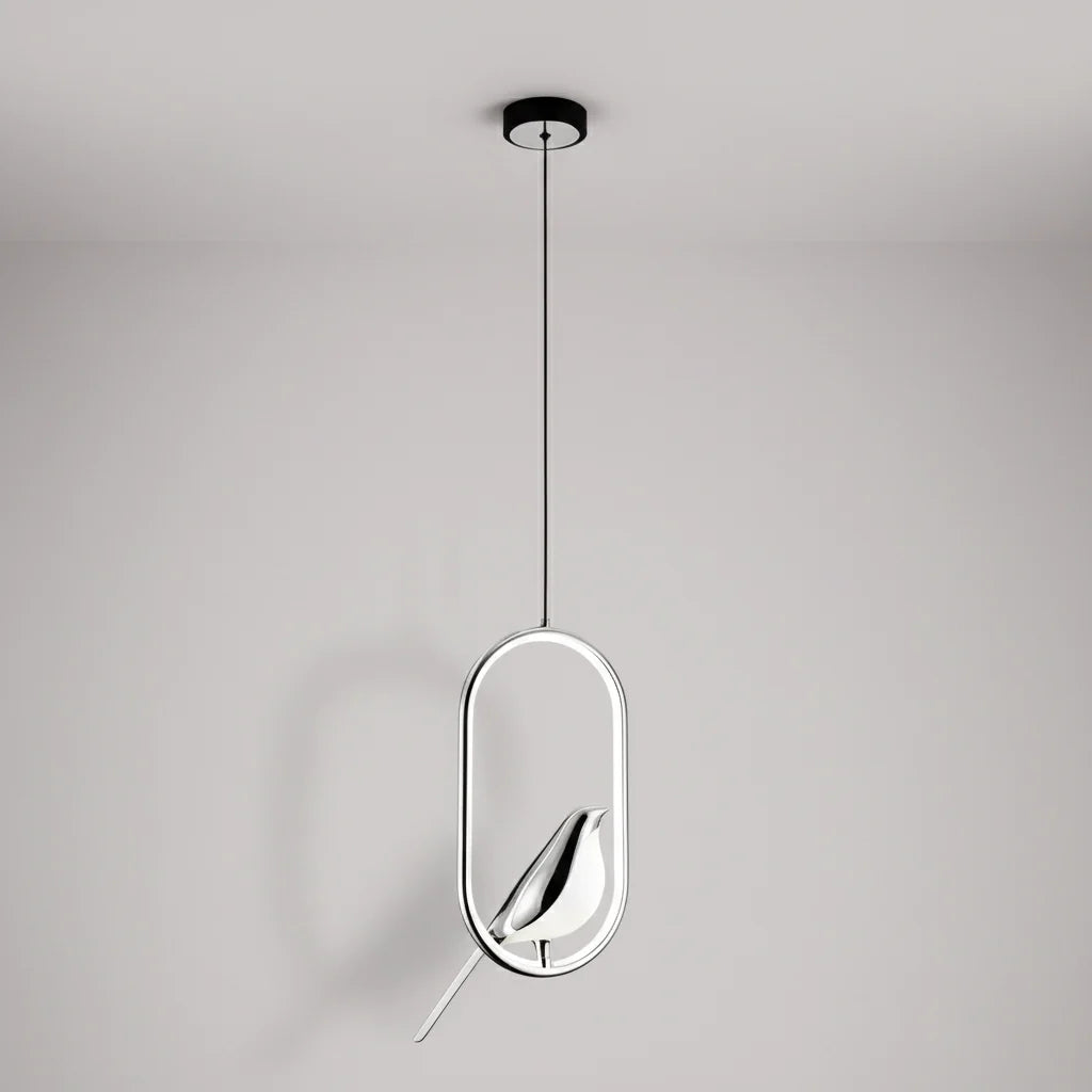 Magpie Nordic LED Pendant Light with Bird Motif