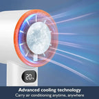 Portable Mini Handheld Fan 3000mAh USB Rechargeable High-Speed Cooling with Digital Display