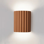 Nordic Resin Wall Lamp with Sculptural Ribbed Design