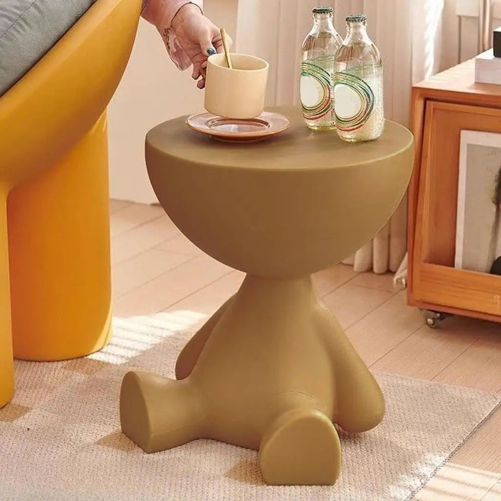 Playful Bear-Shaped Side Table with Hidden Storage