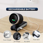 Portable Rechargeable Handheld Fan with 5 Speed Settings and Digital Display for Home and Travel Use