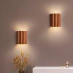 Nordic Resin Wall Lamp with Sculptural Ribbed Design