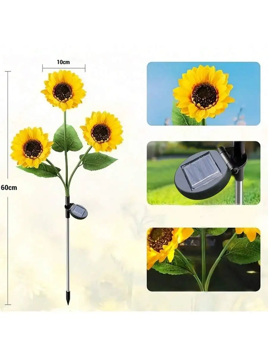 Solar Powered LED Sunflower Garden Light for Lawn Decoration