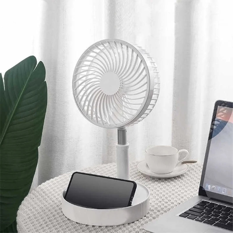 Portable Air Cooling Fan Adjustable Height Desk and Floor Fan