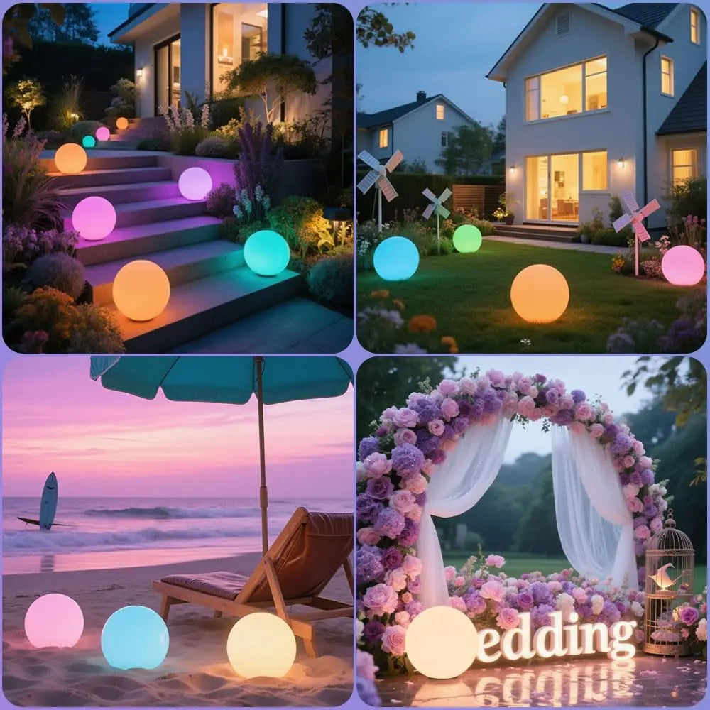 Solar LED Garden Globe Light with Remote Control and 16 Colour Modes