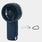 Portable Rechargeable Handheld Fan USB Mini Fan with 500mAh Battery and 3 Speed Settings for Outdoor and Travel Use