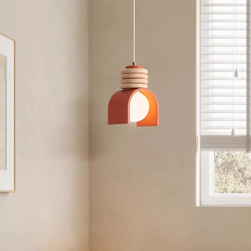 Wabi-Sabi Pendant Light in Japanese Minimalist Resin