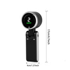 Portable Rechargeable Handheld Fan with 5 Speed Settings and Digital Display for Home and Travel Use