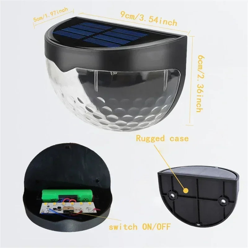 Solar Powered Garden Wall Light with Self-Contained Waterproof Design