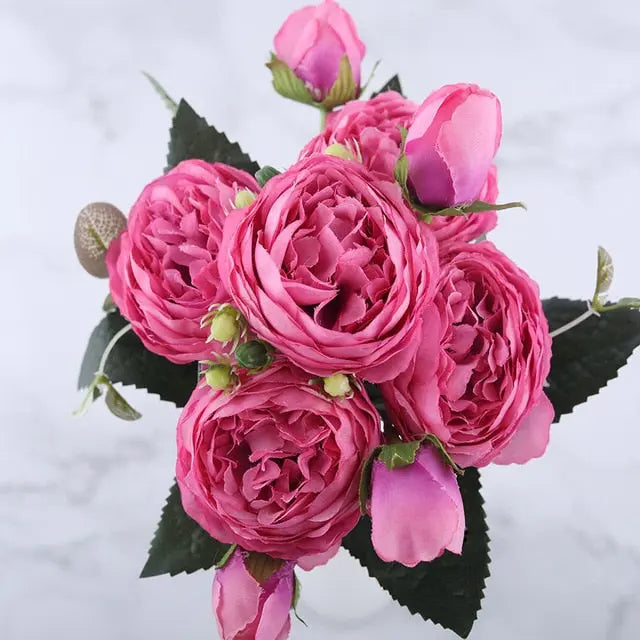 Silky Rose & Baby’s Breath Bouquet
