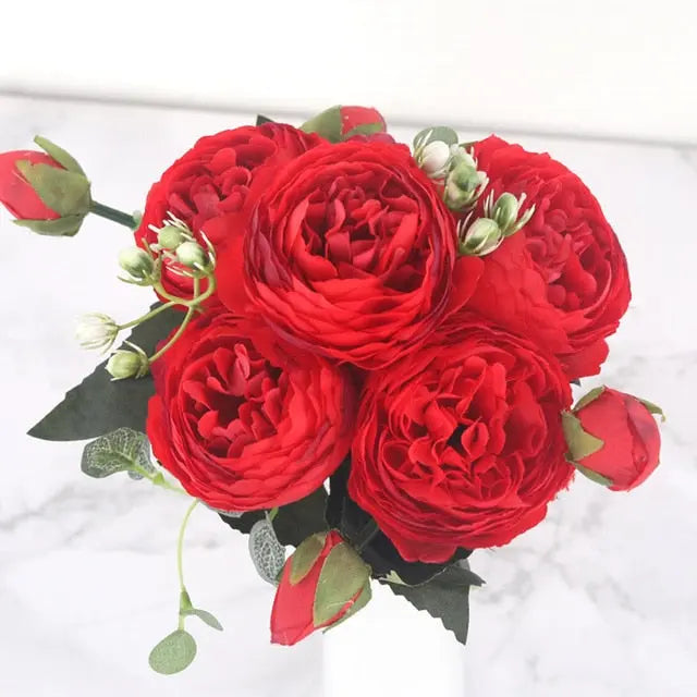 Silky Rose & Baby’s Breath Bouquet