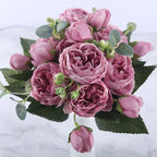Silky Rose & Baby’s Breath Bouquet
