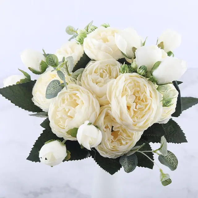 Silky Rose & Baby’s Breath Bouquet