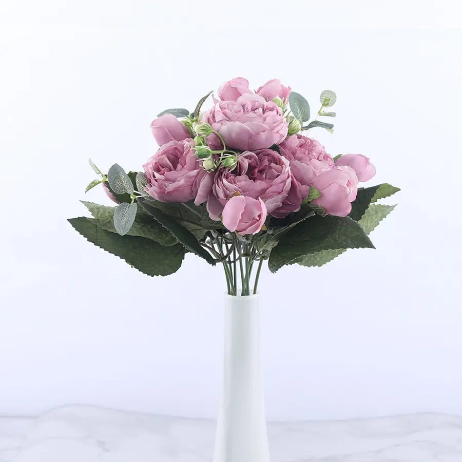 Silky Rose & Baby’s Breath Bouquet
