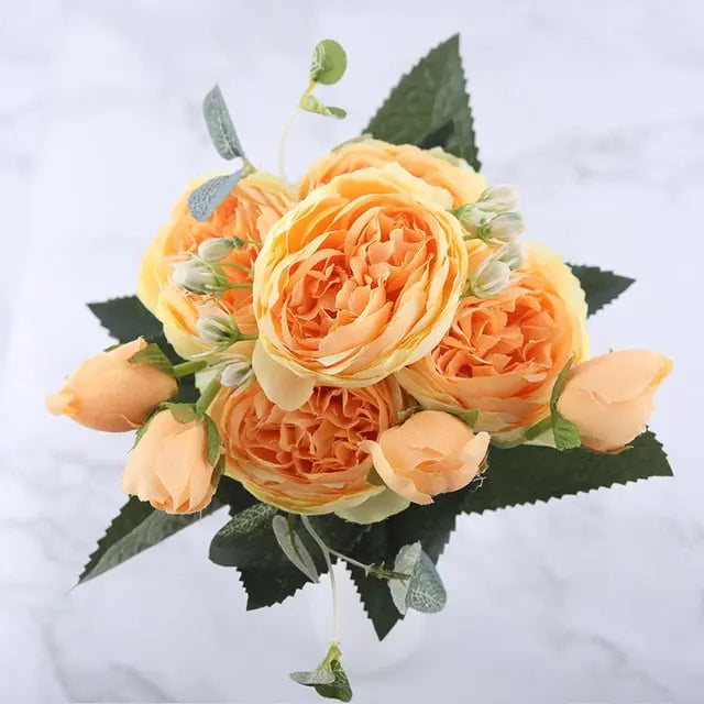 Silky Rose & Baby’s Breath Bouquet
