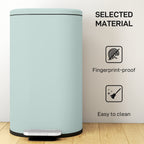 Slim Curved Pedal Kitchen Bin with Soft-Close Lid