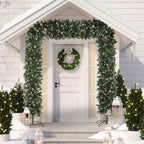 8.2ft Snow Frosted Christmas Tree Arch for Doorways Green