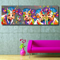 Colourful Cow Canvas Wall Print