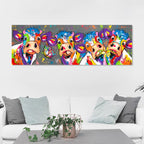 Colourful Cow Canvas Wall Print