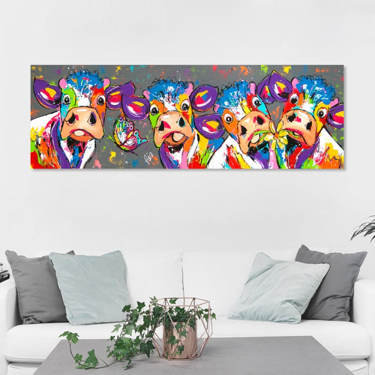 Colourful Cow Canvas Wall Print