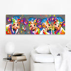 Colourful Cow Canvas Wall Print