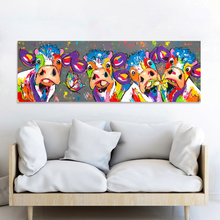 Colourful Cow Canvas Wall Print