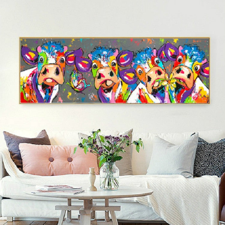 Colourful Cow Canvas Wall Print