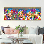 Colourful Cow Canvas Wall Print