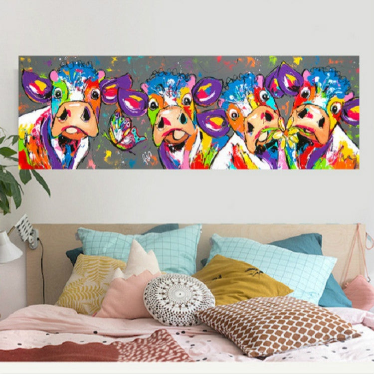 Colourful Cow Canvas Wall Print