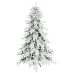 6ft Super Flocked Christmas Tree with Faux Snow Branches