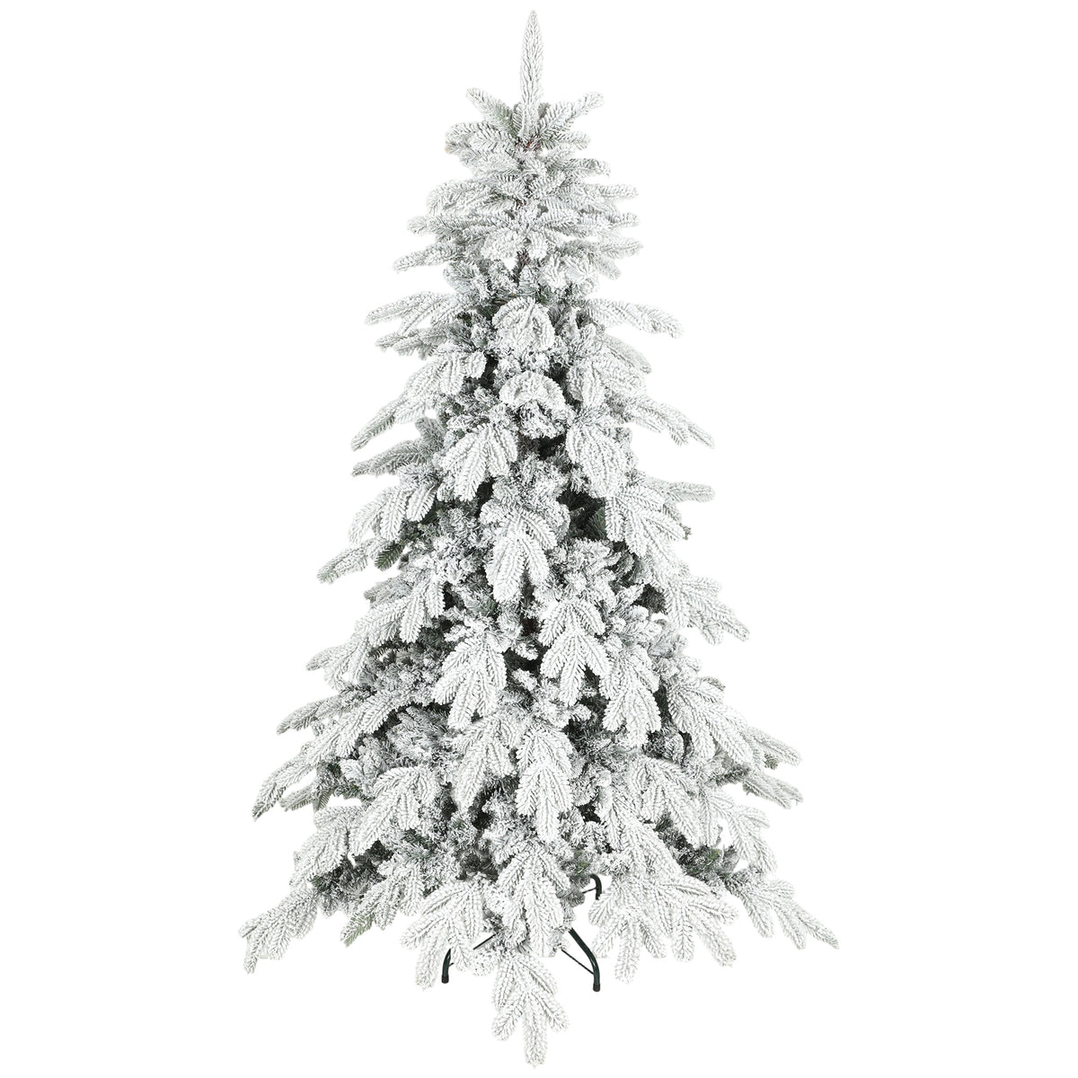 6ft Super Flocked Christmas Tree with Faux Snow Branches
