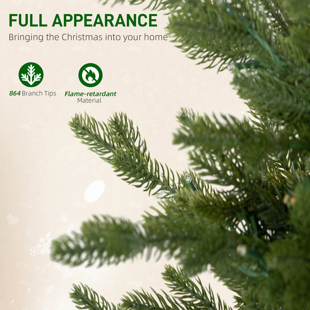 Set of 2 4ft Pre-Lit Artificial Christmas Trees with Vintage Pots