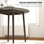 Round Drop Leaf Folding Dining Table for Four