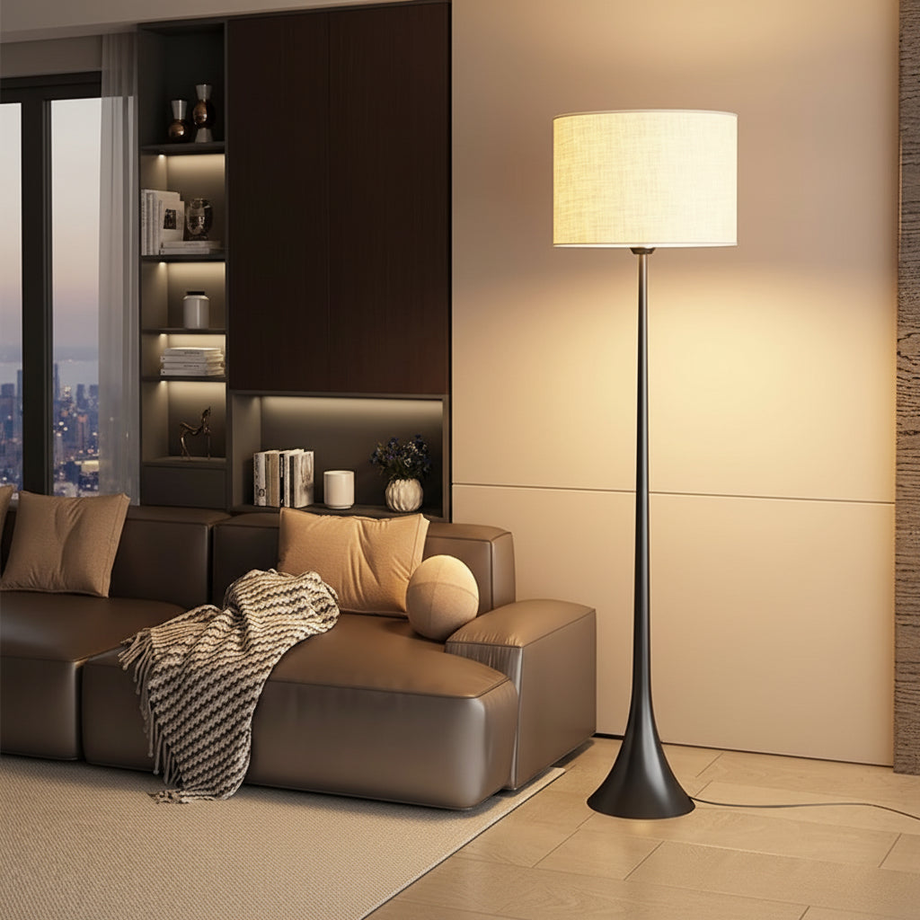 Fabric Shade Silk Floor Lamp