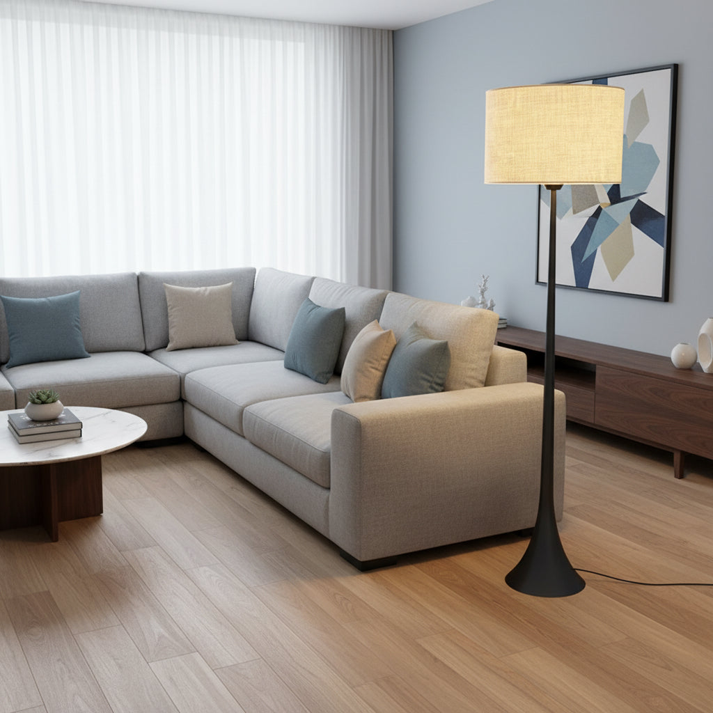 Fabric Shade Silk Floor Lamp