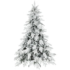 7ft Super Flocked Artificial Christmas Tree Green and White