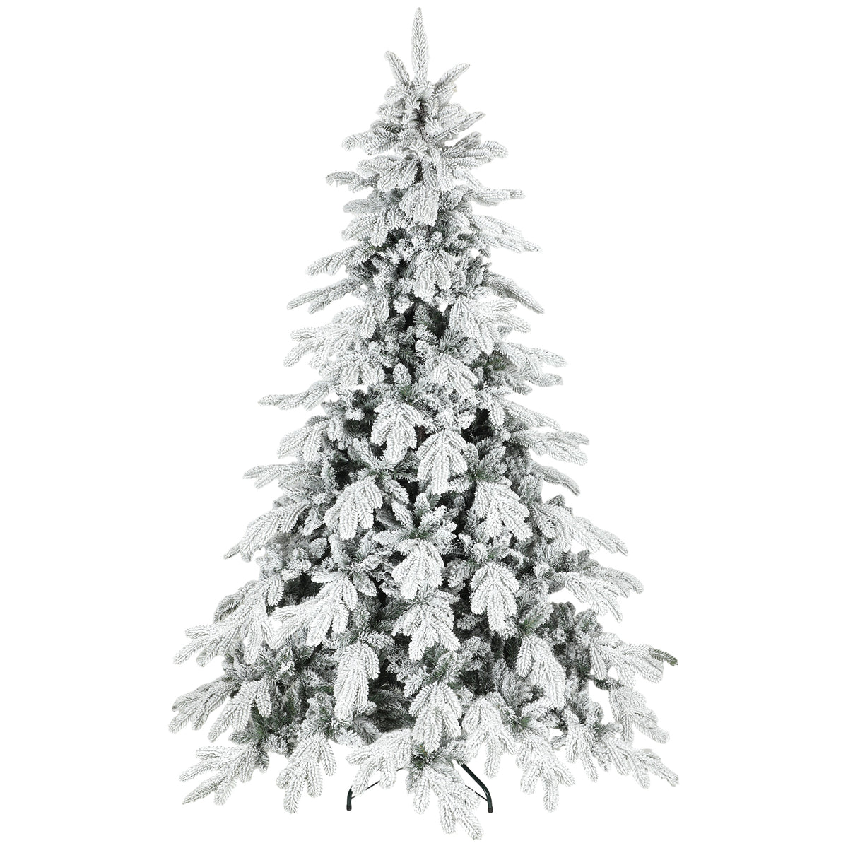 7ft Super Flocked Artificial Christmas Tree Green and White