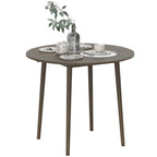 Round Drop Leaf Folding Dining Table for Four