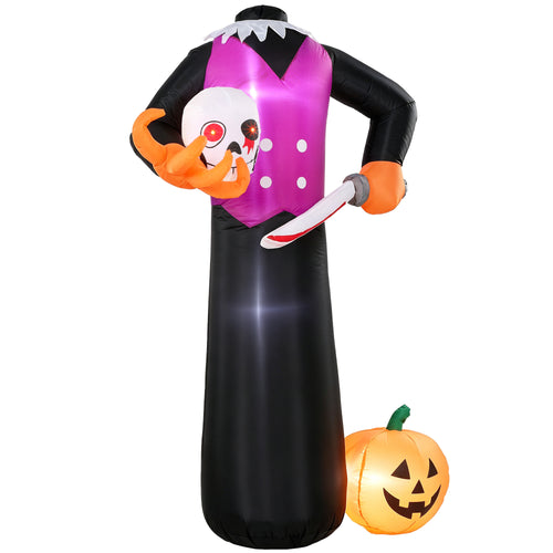 6 FT Halloween Inflatable Headless Skeleton with LED Lights
