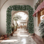 8.2ft Snow Frosted Christmas Tree Arch for Doorways Green