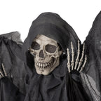Grey Winged Grim Reaper Animatronic Halloween Decoration