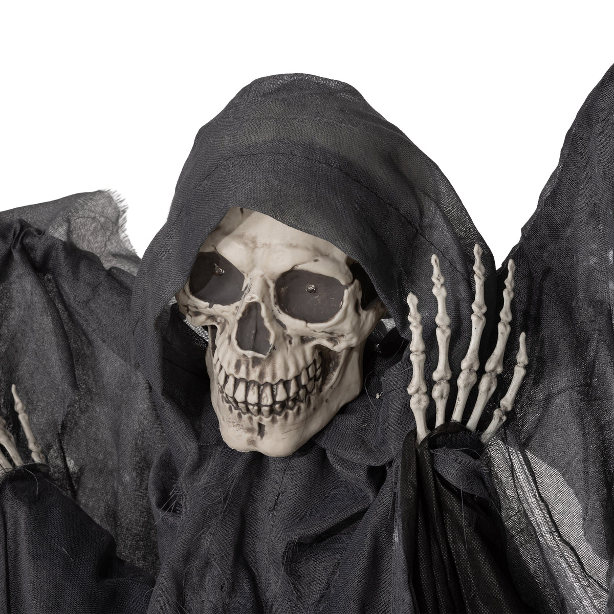 Grey Winged Grim Reaper Animatronic Halloween Decoration