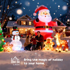 8ft Light-Up Inflatable Gingerbread Man Christmas Decoration Yellow