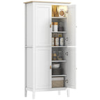 Tall Pantry Cupboard with Motion Sensor LED Light White