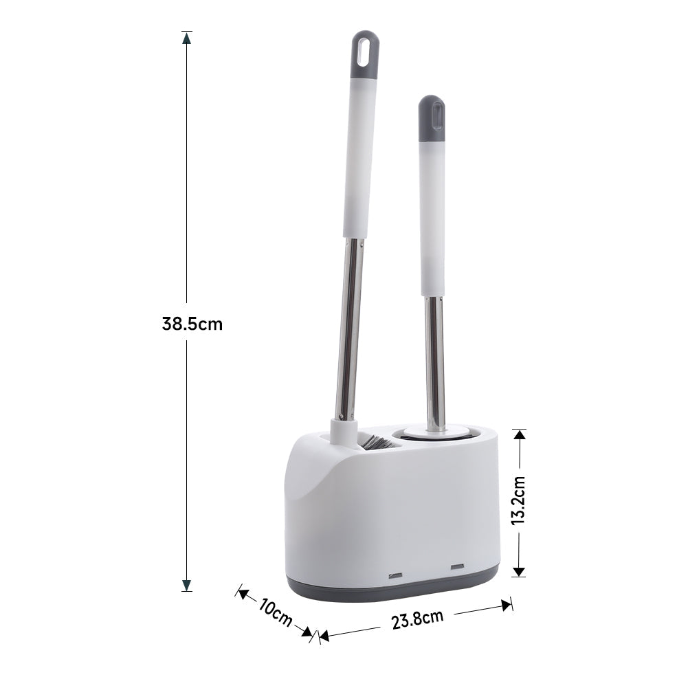 Silicone and Nylon Toilet Brush Set with Holder