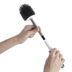 Silicone and Nylon Toilet Brush Set with Holder