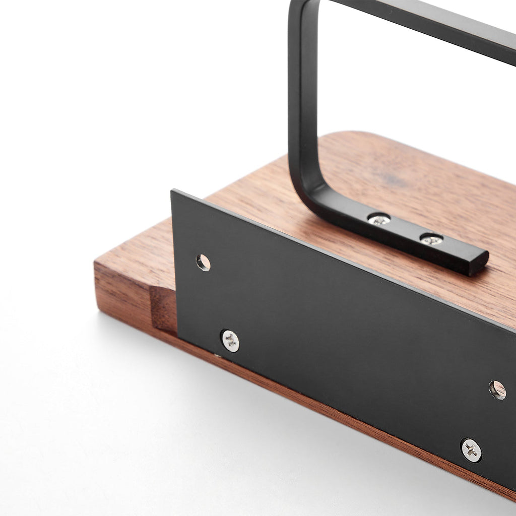 Wooden Toilet Paper Holder with Storage Shelf Modern Home Storage