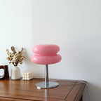 Italian Designer Glass Table Lamp with Retro Accent Glow
