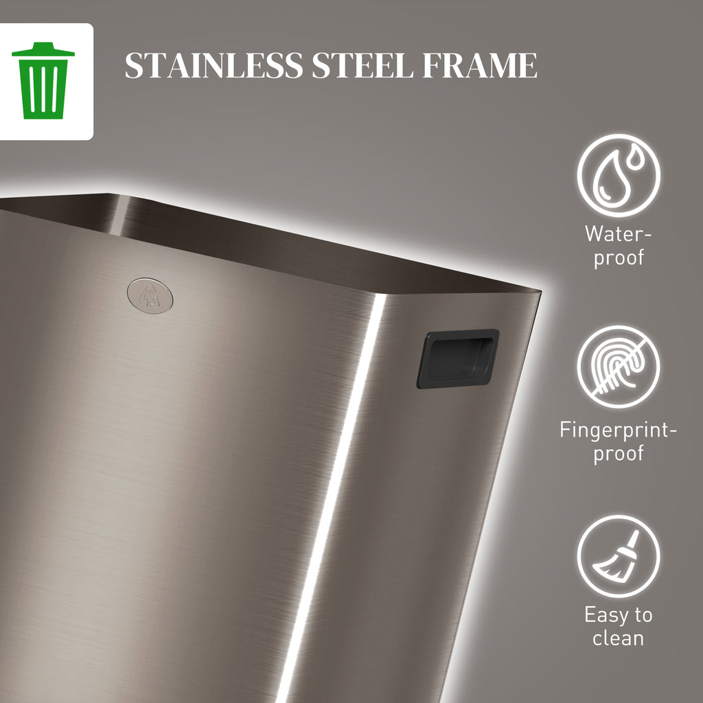 Dual Compartment Recycling Bin with Deodoriser Holders