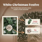 8.2ft Snow Frosted Christmas Tree Arch for Doorways Green